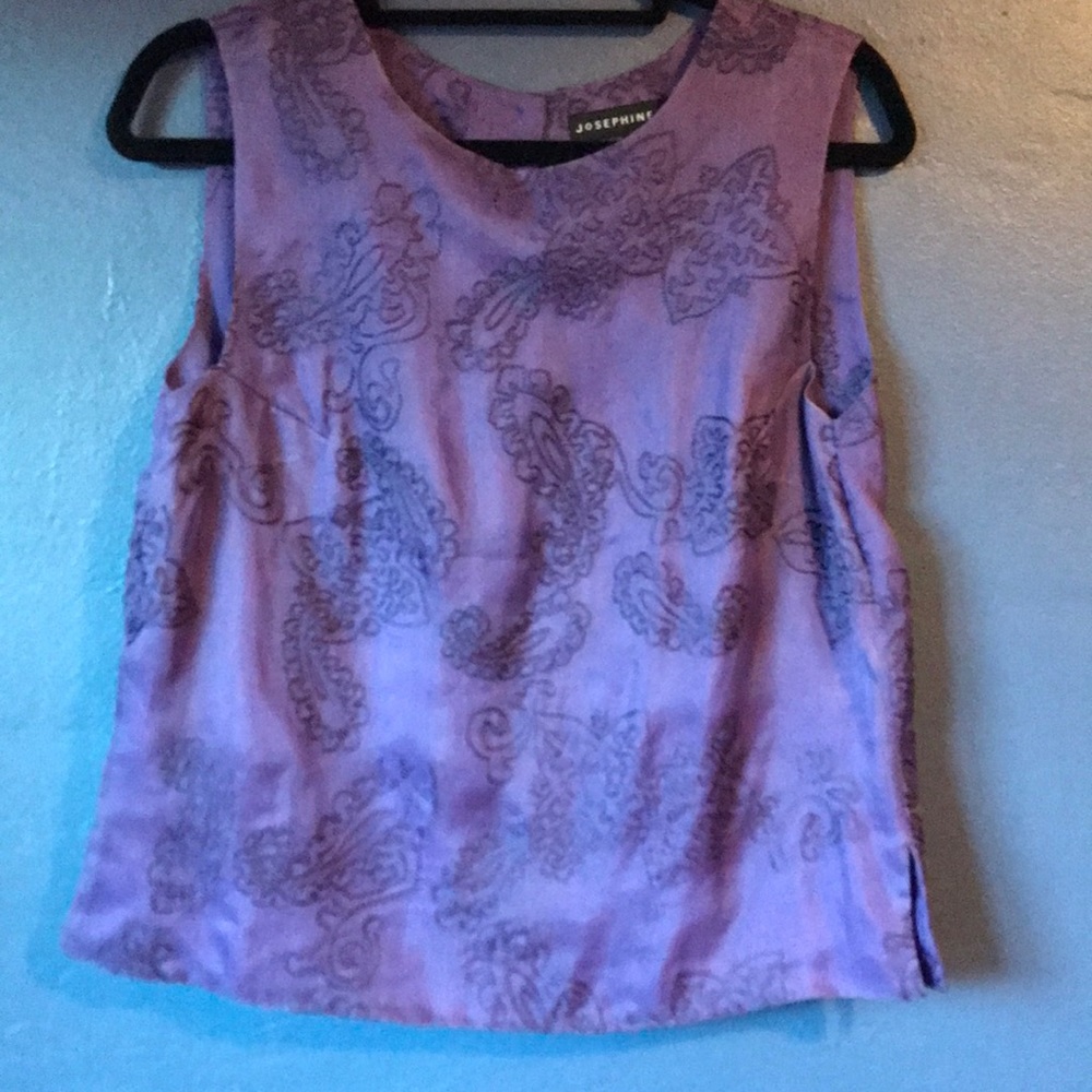 Purple silk shell